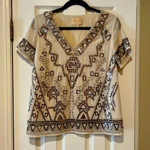 Skies Are Blue Sequin Top